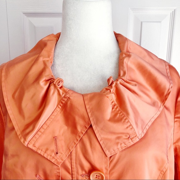 Inspired Style Peach Button Down Ruched Sleeve Jacket 16 - Picture 3 of 16